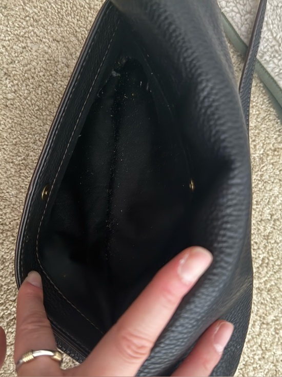 Fossil Black Pebble Leather Flap Crossbody Bag - Picture 10 of 11